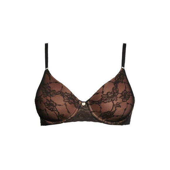 🆕NATORI Bliss Allure Underwire Lace T-Shirt Bra 34DDD Black #721303 - Picture 5 of 10